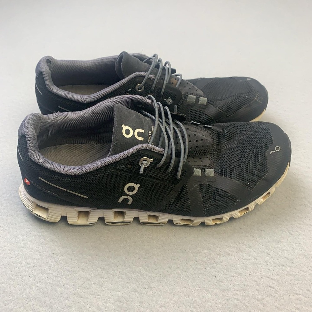 On Cloud Shoes Womens Size 8.5 Black CloudTec Running Sneakers Breathable Mesh